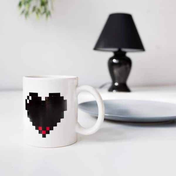 Mug cadeau coeur amour.