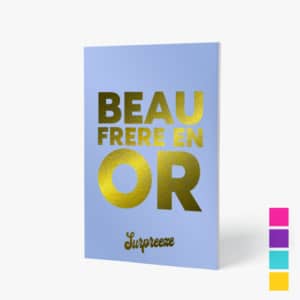 Carte pour un beau-frère en Or.