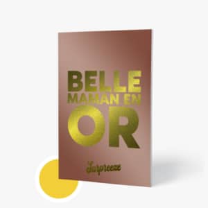 Carte belle maman en or