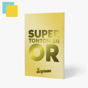 Carte pour un Tonton en Or.