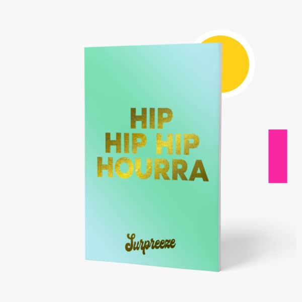 Carte de voeux hip hip hourra